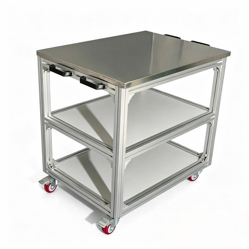 凡礼格 可移动工作台 三层+不锈钢台面100x80x75，FLG-BXGZ16 售卖规格：1台