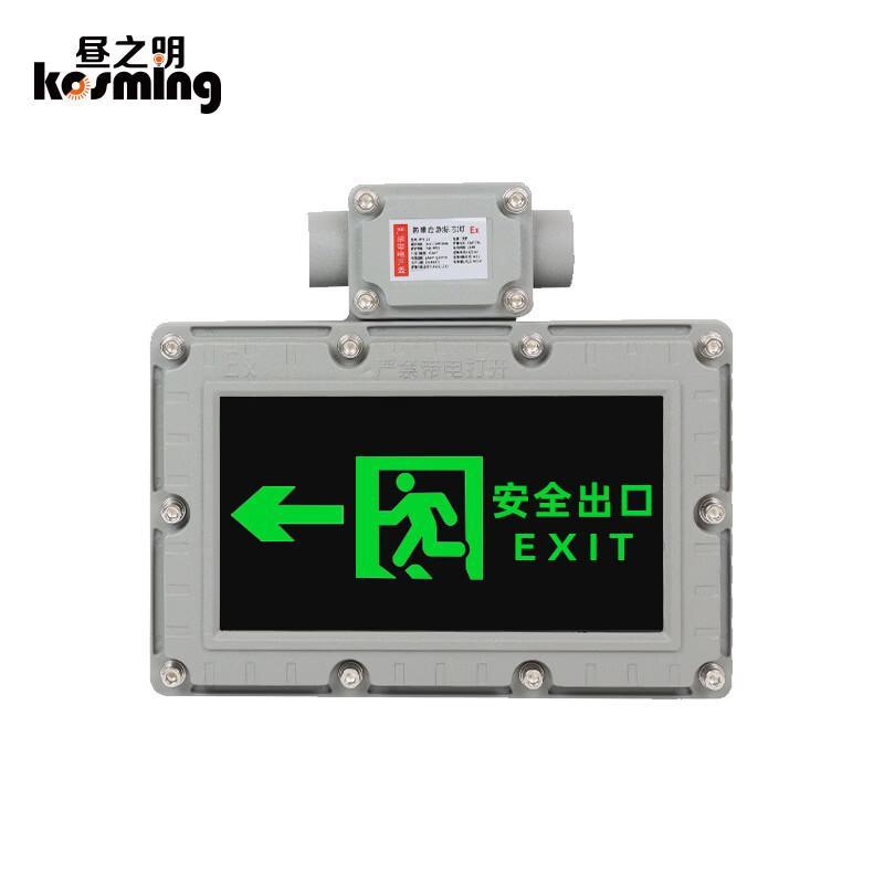 昼之明 led防爆应急灯，58030652 安全出口左向 常规款 IP66 灰色 售卖规格：1个