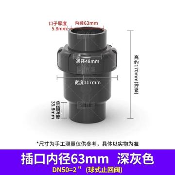 沧姜 单向阀，φ63mm 售卖规格：1个