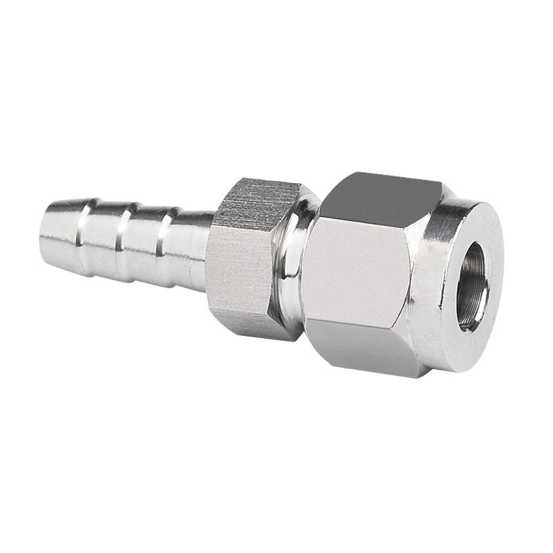 谦华智科 不锈钢卡套转竹节型格林宝塔直通接头，316-KBZ-6K-8B：卡套6mm-宝塔8mm 售卖规格：1个