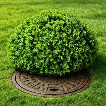 友骋 绿雕绿植球营养土井盖装饰品仿真草球，内钢筋圈30cm-外径35cm 半圆款 售卖规格：1个