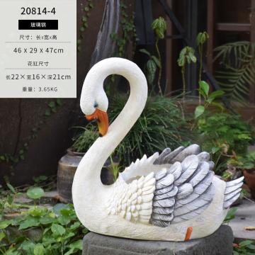 友骋 户外庭院造景白天鹅造型花盆花箱花缸花园装饰摆件，46*29*47cm 售卖规格：1个