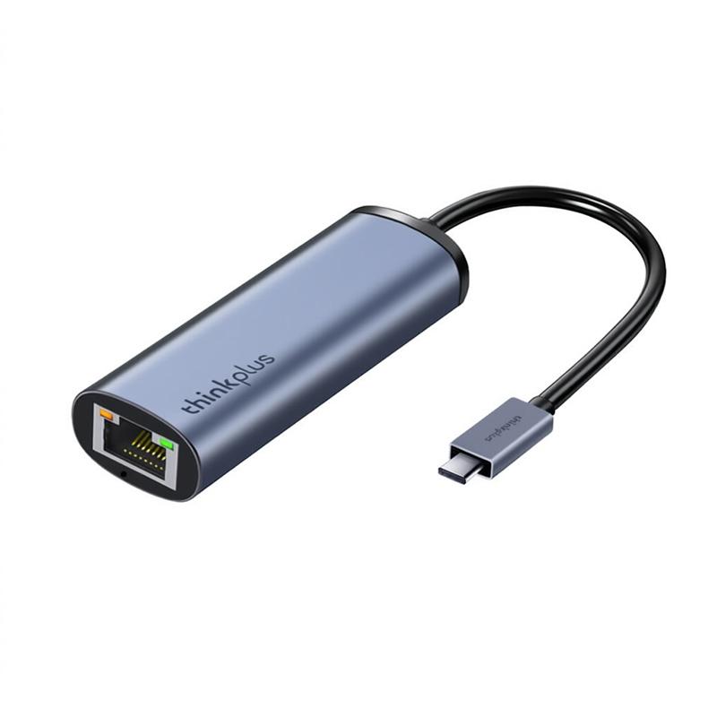 ThinkPlus 笔记本转接头，LRC2 Type-C转RJ45千兆网口 金属 【线长：15cm】 售卖规格：1个